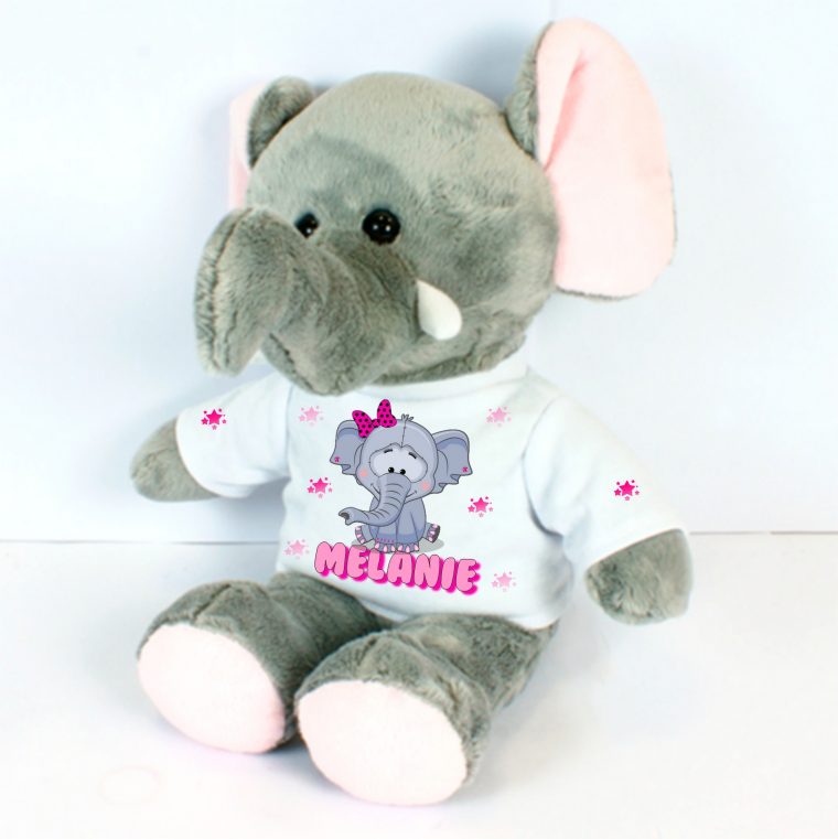 Jeux Jouets Avec Bébé Fille Personnalisée Eléphant Peluche serapportantà Jeux Bebe Fille