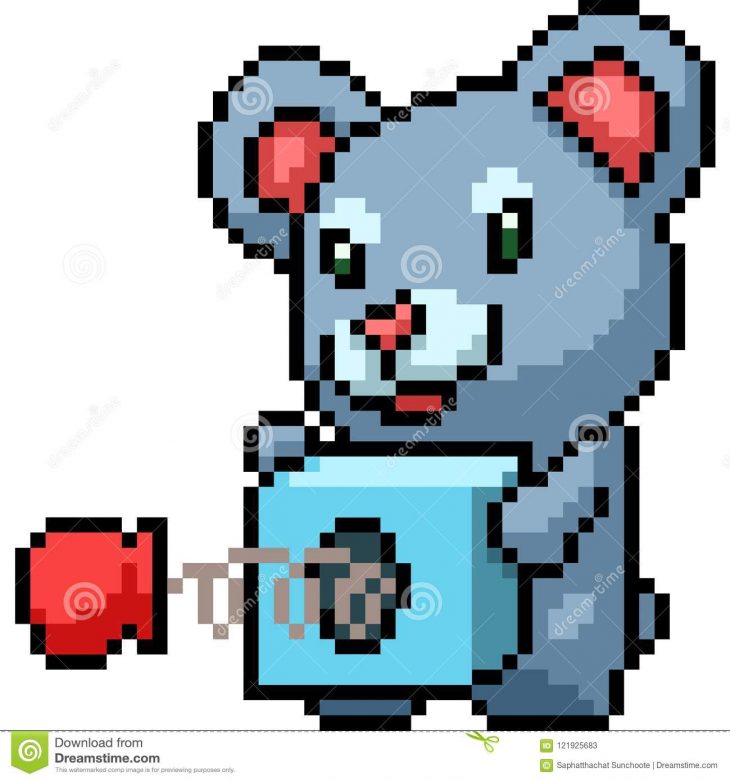 Jouet De Koala D'art De Pixel De Vecteur Illustration De concernant Pixel Jouet