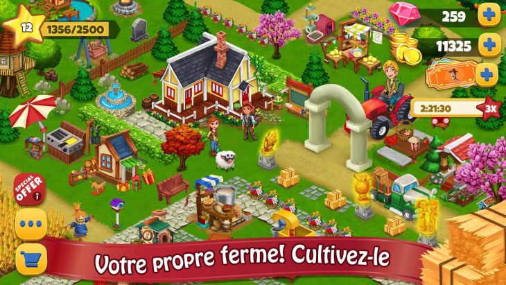 Jour Farm Village: Agriculture Jeux Hors Ligne Pour Android avec Jeux En Ligne De Ferme