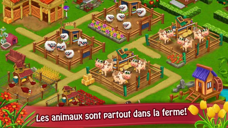 Jour Farm Village: Agriculture Jeux Hors Ligne Pour Android serapportantà Jeux En Ligne De Ferme