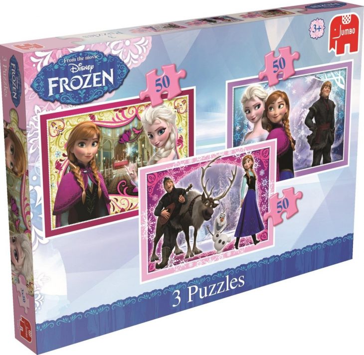 Jumbo 17441 3 Puzzles Fille 50 Pièces La Reine Des Neiges encequiconcerne Puzzle Fille 3 Ans