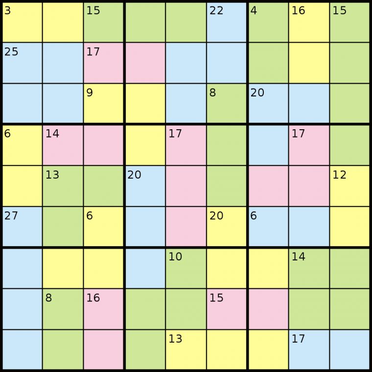 Killer Sudoku – Wikipedia dedans Comment Jouer Sudoku