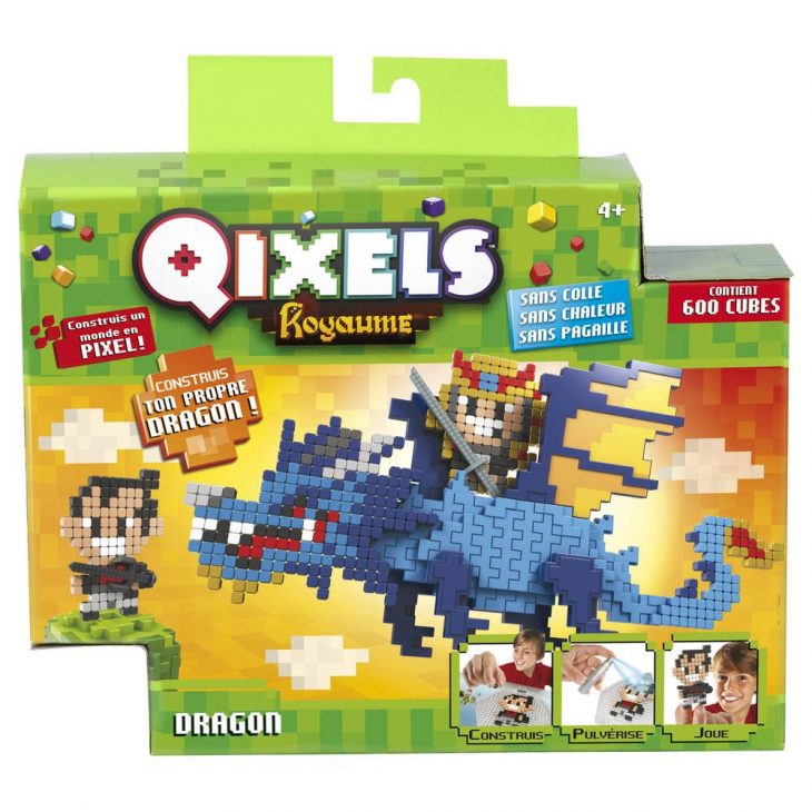 Kit De Creation Qixels Royaume Theme Dragon serapportantà Pixel Jouet