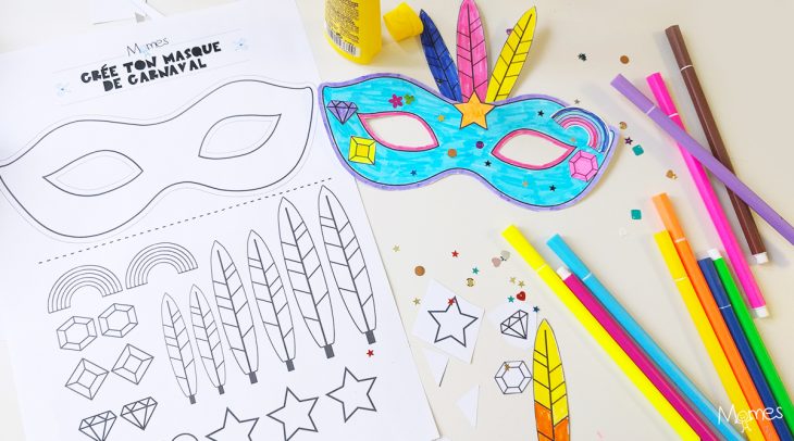 Kit Pour Faire Un Masque De Carnaval – Momes avec Masque Maternelle