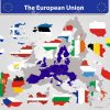 La Carte De L'union Européenne Et Tous Les Pays Drapeaux Des Pays Membres  De L'union Européenne Superposées Sur Fond De Carte avec Carte Pays Membre De L Ue