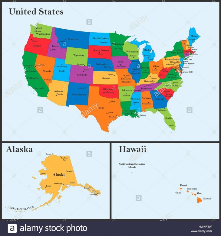 La Carte Détaillée De La France Y Compris L'alaska Et Hawaï destiné Carte De France Détaillée Avec Les Villes