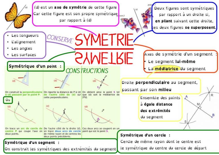 La Carte Mentale Sur La Symétrie, En 6Ème, Avec La dedans Symétrie Axial