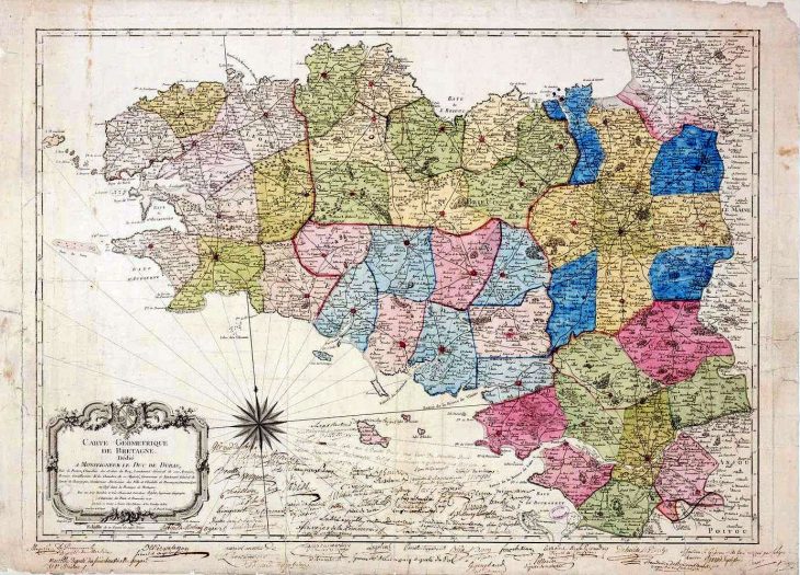 La Division De La Province De Bretagne En Cinq Départements serapportantà Carte Anciennes Provinces Françaises