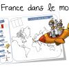 La France Dans Le Monde: Carte Et Récapitulatif Cp-Ce1 intérieur Carte De France Ce1