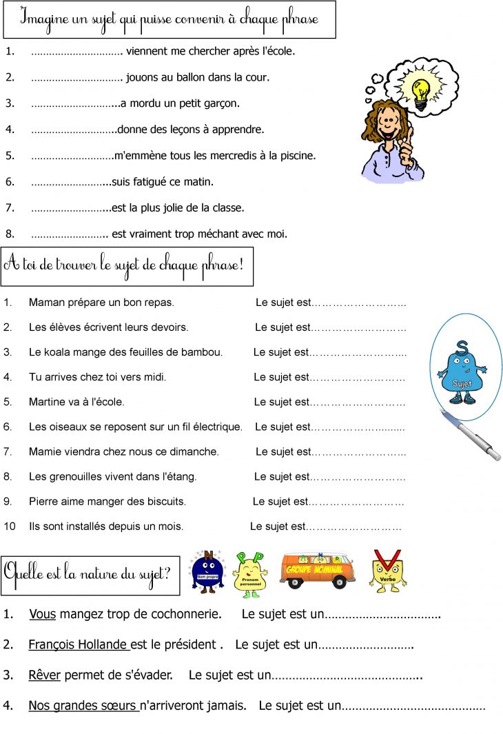 La Grammaire En Jouant | Le Blog De Monsieur Mathieu à Exercice Gratuit Ce1