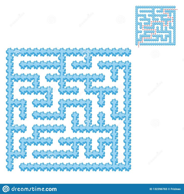 Labyrinthe Carré Bleu Glacial Jeu Pour Des Gosses Puzzle encequiconcerne Puzzle En Ligne Facile