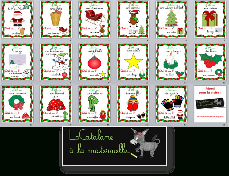 Lacatalane À La Maternelle: "j'ai Qui A ?" Version avec Jeu Noel Maternelle