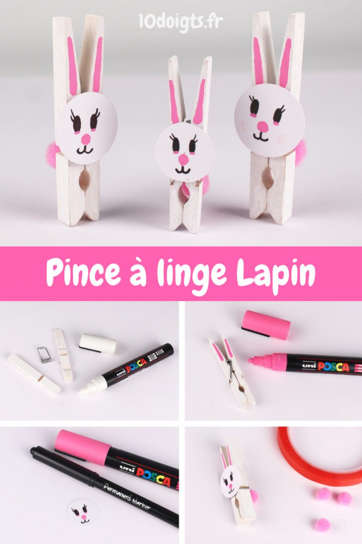 Lapin Pince À Linge – Pâques | Bricolage Facile À Faire destiné Activité Simple A Faire