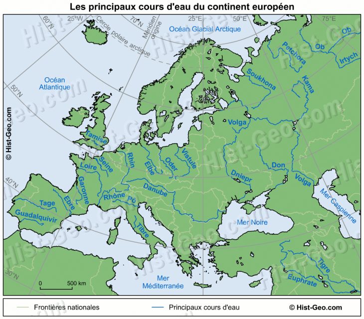 Le Blog Des Cm1 » Complément De Leçon à Carte Fleuve Europe Vierge