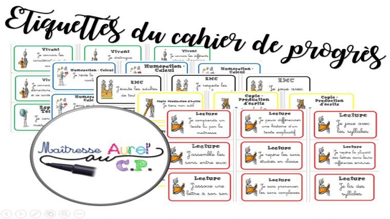 Le Cahier De Progrès – Maitresse Aurel à Etiquette Scolaire Personnalisé Gratuit