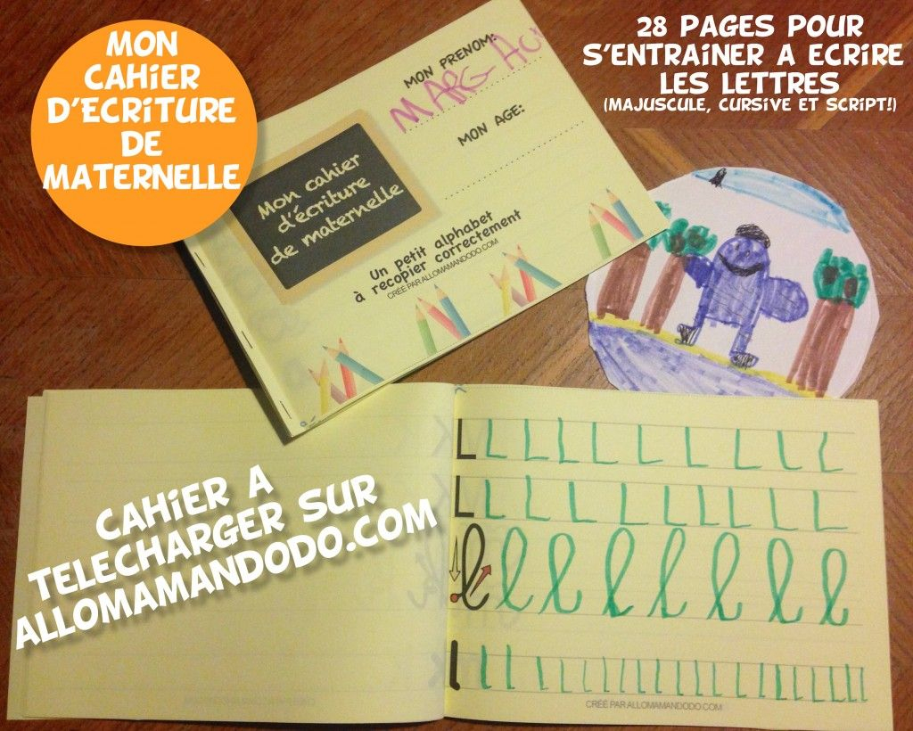 Le Cahier D&amp;#039;écriture De Maternelle À Télécharger ( Gratuit concernant Cahier De Vacances À Télécharger Gratuitement 