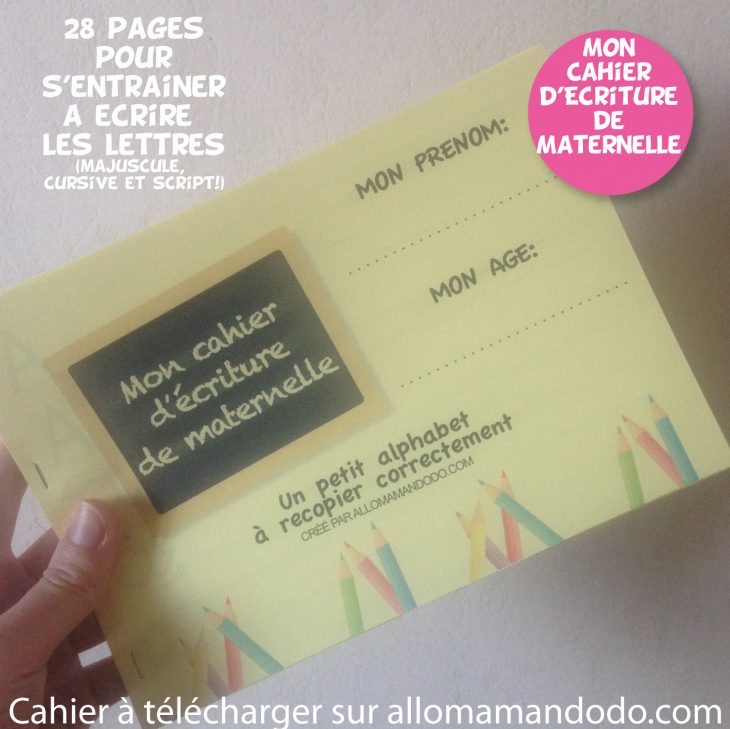 Le Cahier D'écriture De Maternelle À Télécharger ( Gratuit destiné Cahier D Écriture Maternelle