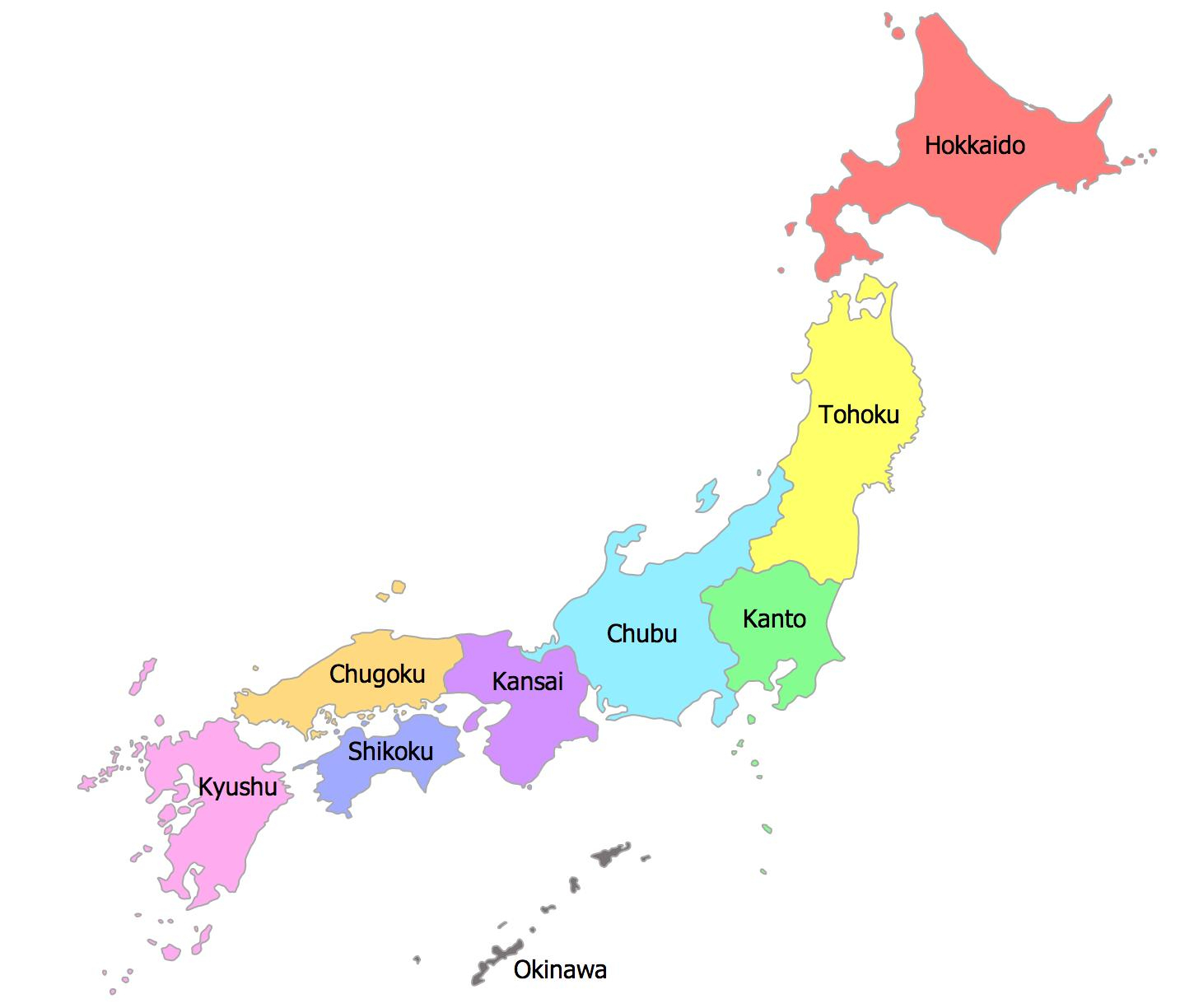 Le Japon Carte Prefectures Carte Des Prefectures Au Japon A Carte Des Prefectures 