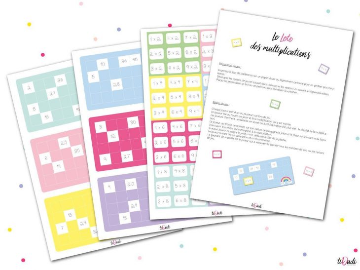 Le Loto Des Multiplications : Un Jeu De Tables De concernant Apprendre Les Tables En S Amusant