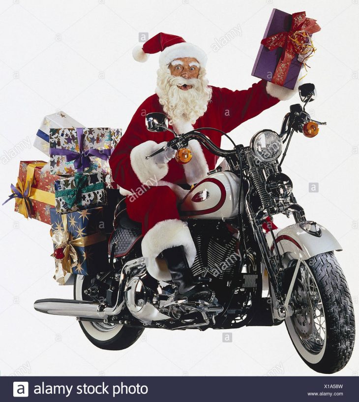 Le Père Noël, Un Motocycliste, Noël Studio, Découper, À L avec Pere Noel A Decouper