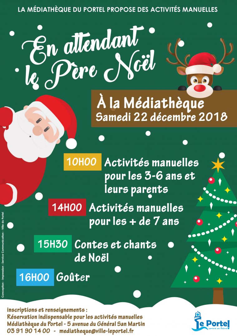 Le Portel » En Attendant Le Père Noël dedans Activité Manuelle Noel 3 Ans