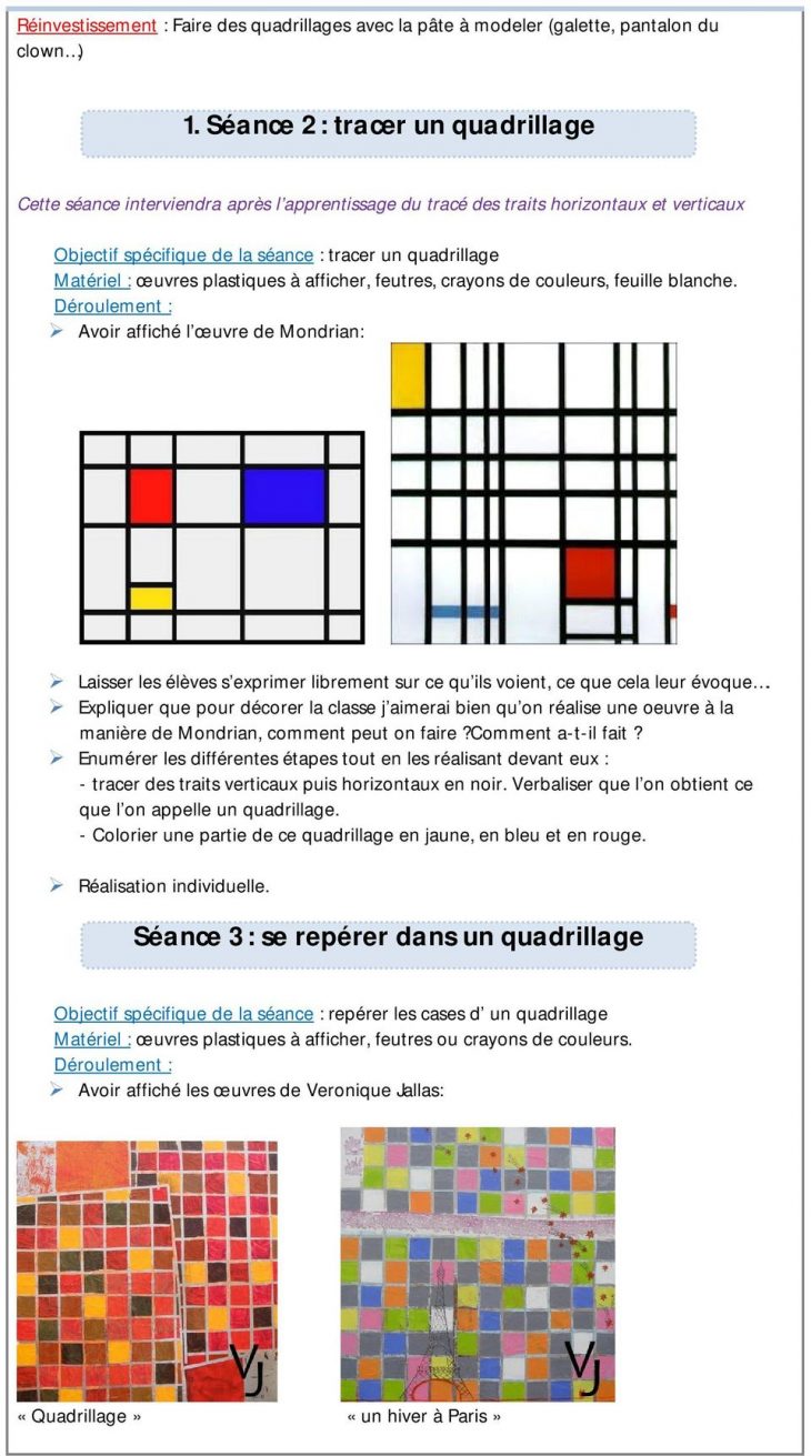 Le Quadrillage Dans Toutes Ses Dimensions. Séance 1 intérieur Quadrillage Moyenne Section