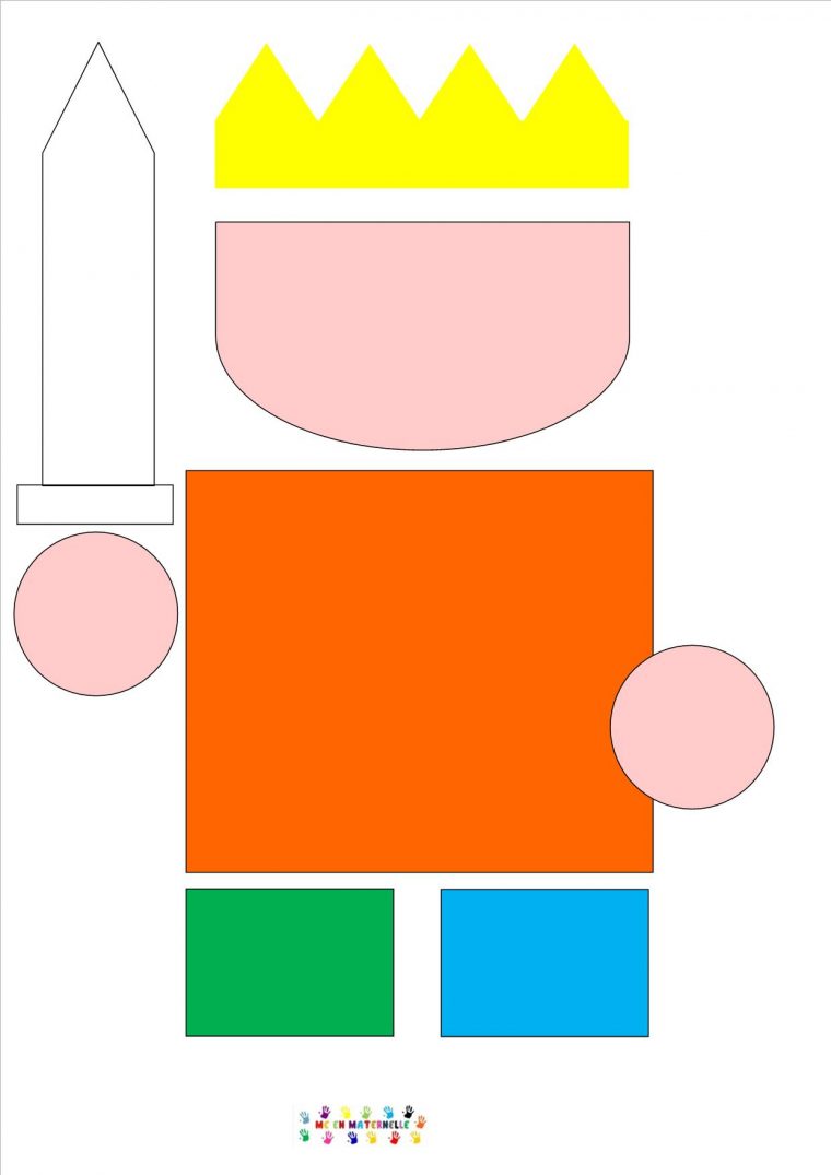 Le Tout Petit Roi : Personnages À Découper Et À Reconstituer tout Formes À Découper Maternelle