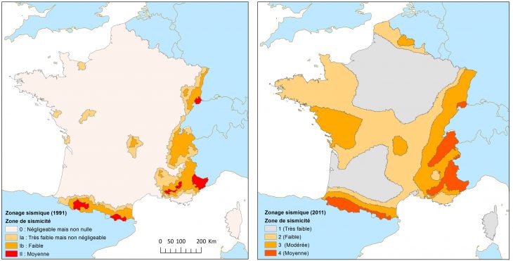 Le Zonage Sismique De La France encequiconcerne Voir La Carte De France