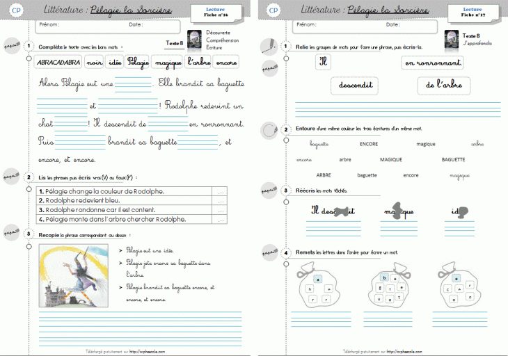 Lecture / Littérature Cp Et Ce1 – Pélagie La Sorcière avec Exercice Gratuit Ce1