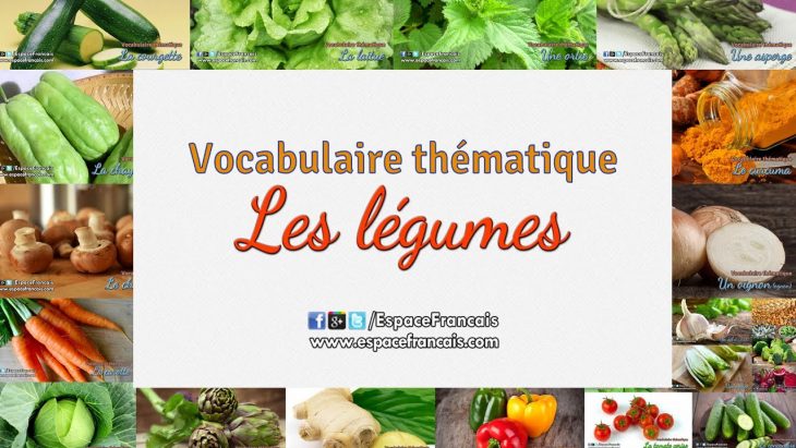 Les Légumes – Vocabulaire Français Thématique avec Nom De Legume