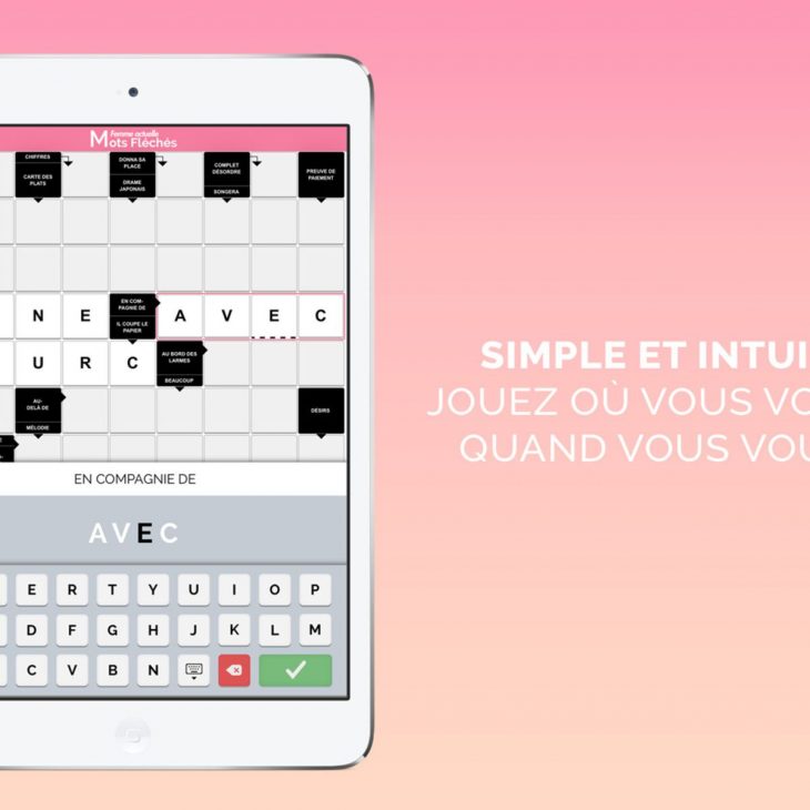 Les Mots Fléchés Femme Actuelle Sur Smartphones Et Tablettes tout Mots Croisés Et Fléchés Gratuits