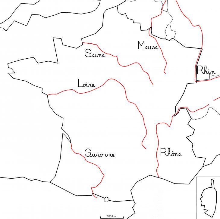 Les Principaux Fleuves De France – Montessori Etcie pour Carte De France Des Fleuves