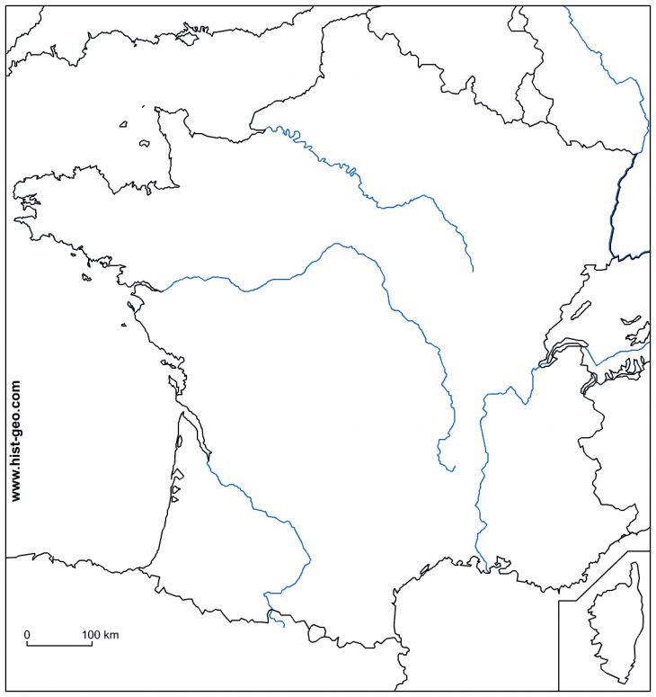 Les Repères De Géographie À Connaître En Fin De 3Ème à Carte De France Vierge A Imprimer