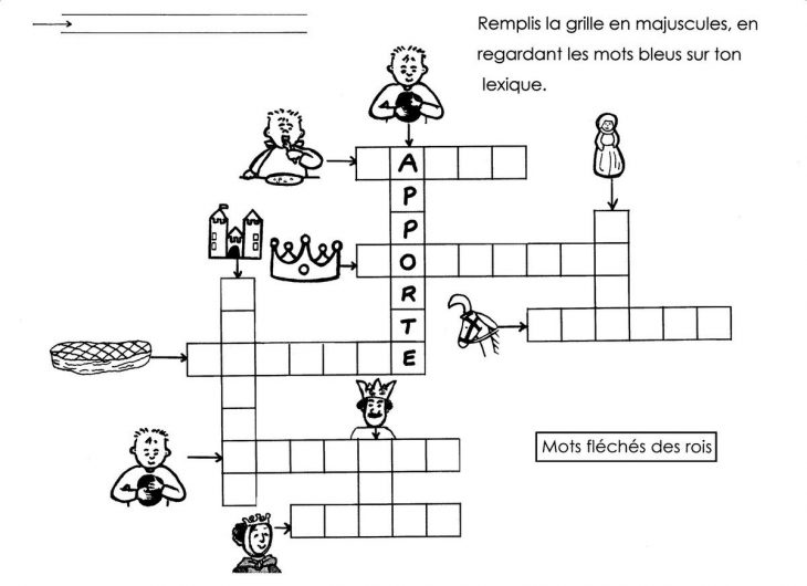 Les Rois Mots Fléchés – École Maternelle Gellow avec Mots Croisés Maternelle