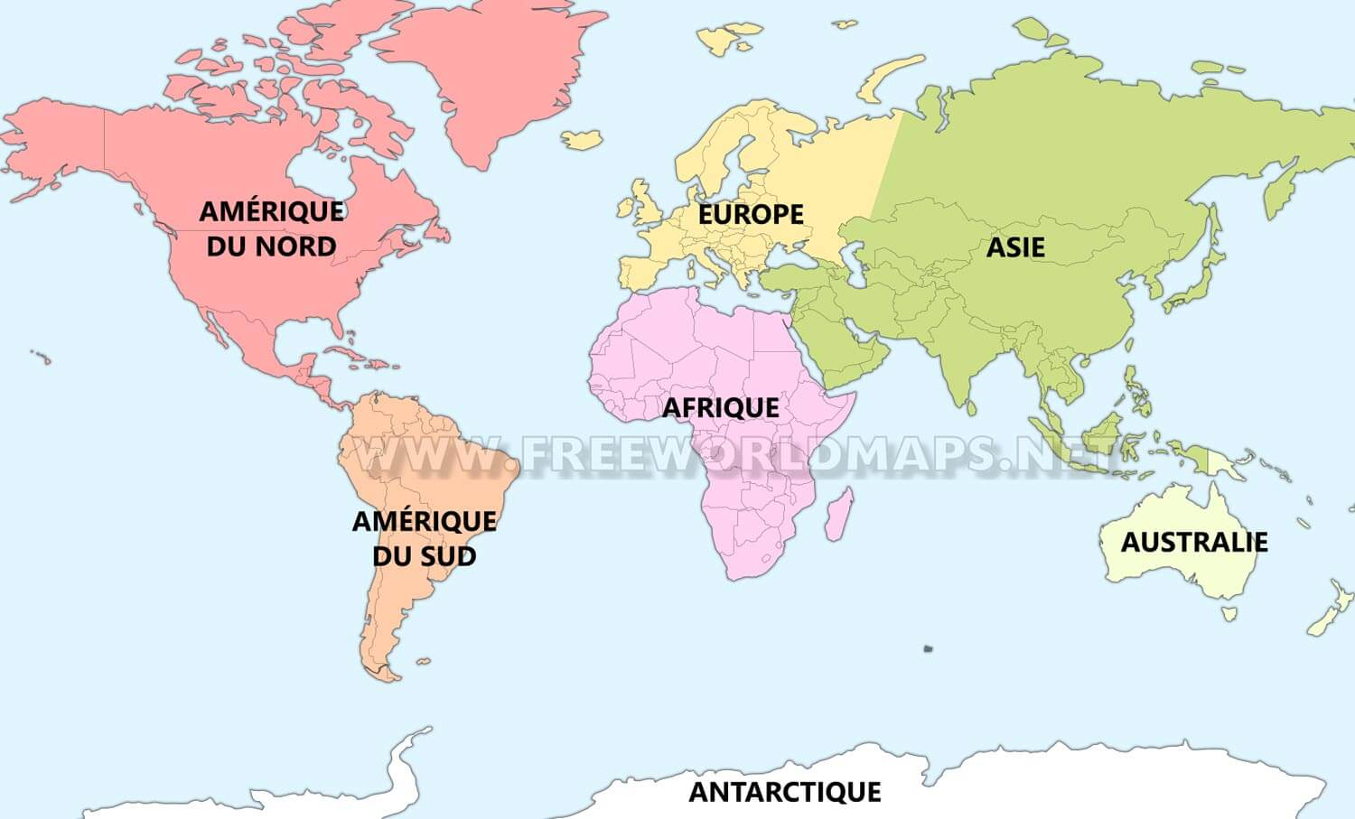 Les Sept Continents – Freeworldmaps destiné Carte Europe Est 