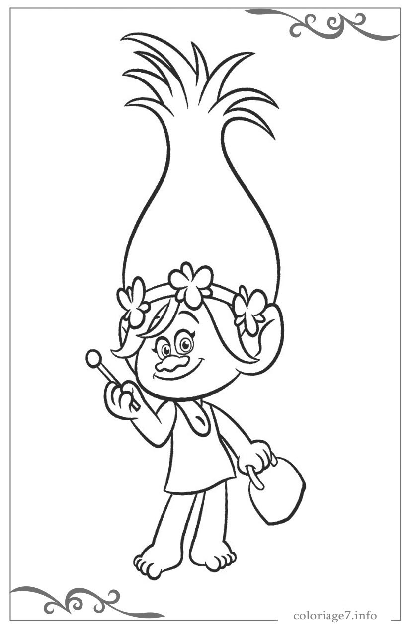 Les Trolls Coloriages Pour Filles Gratuits À Imprimer intérieur Coloriage Gratuit À Imprimer Pour Fille 