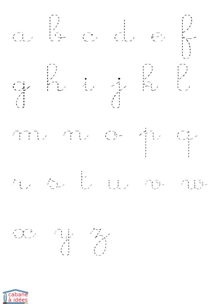 Lettres En Pointillés – Cabane À Idées pour Lettres En Pointillés À Imprimer