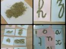 Lettres Rugueuses Cursives Montessori À Imprimer Et tout Lettres En Pointillés À Imprimer