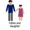 L'icône De Père Et De Fille Peut Être Employée Pour Le Web avec Ux De Fille
