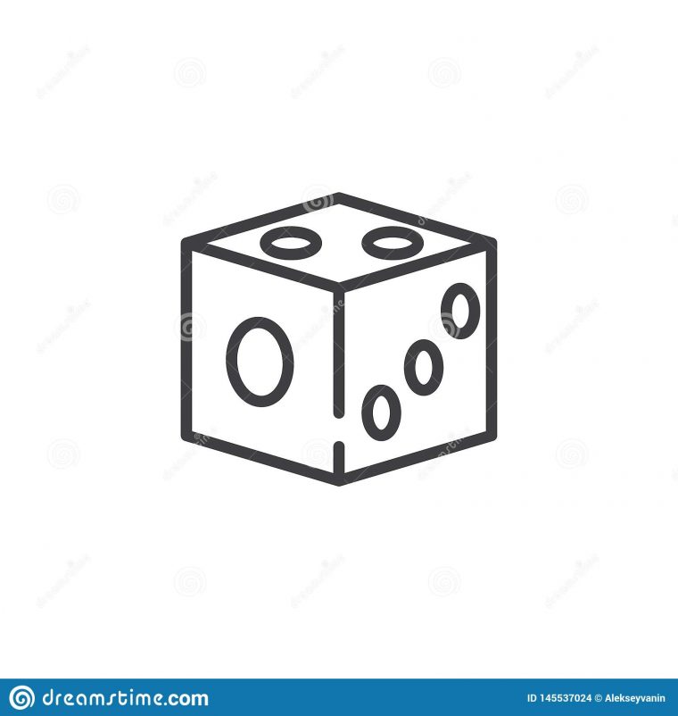 Ligne Ic?ne De Matrices De Jeu Illustration De Vecteur destiné Jeux Domino Gratuit En Ligne