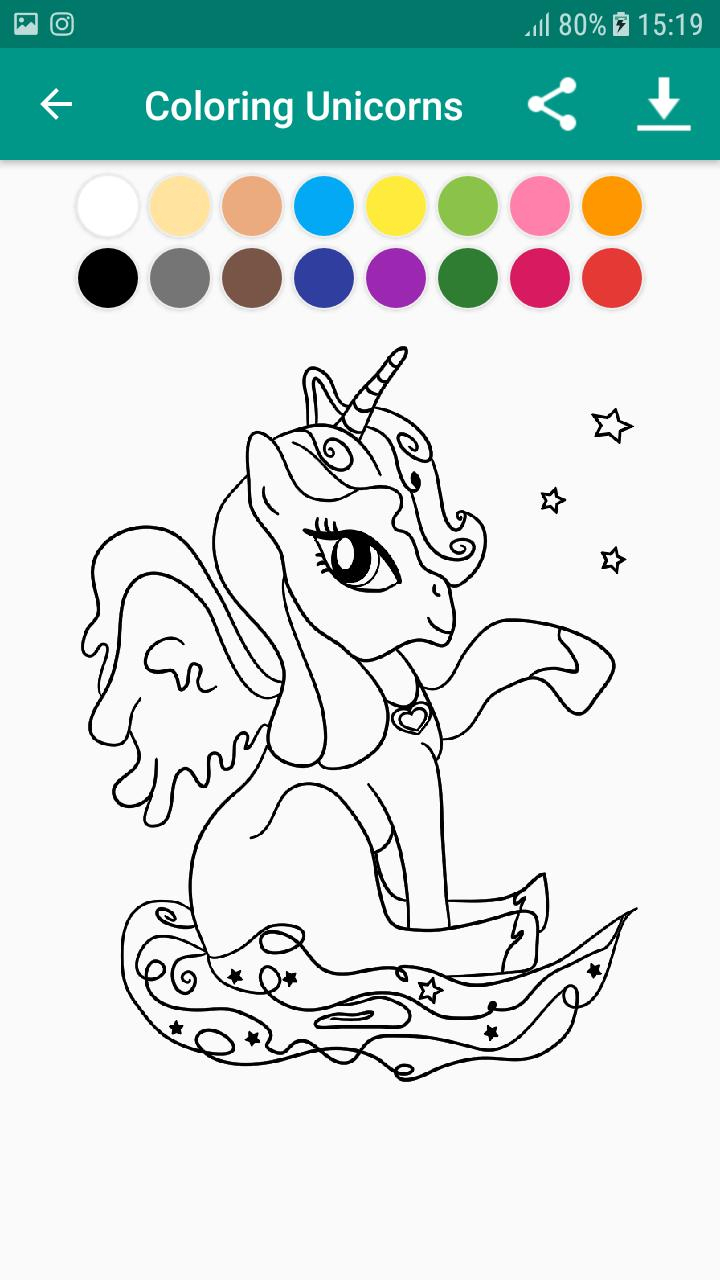 Livre De Coloriage Licorne &amp;amp; Unicorn For Android - Apk Download destiné Jeux De Coloriage Licorne 