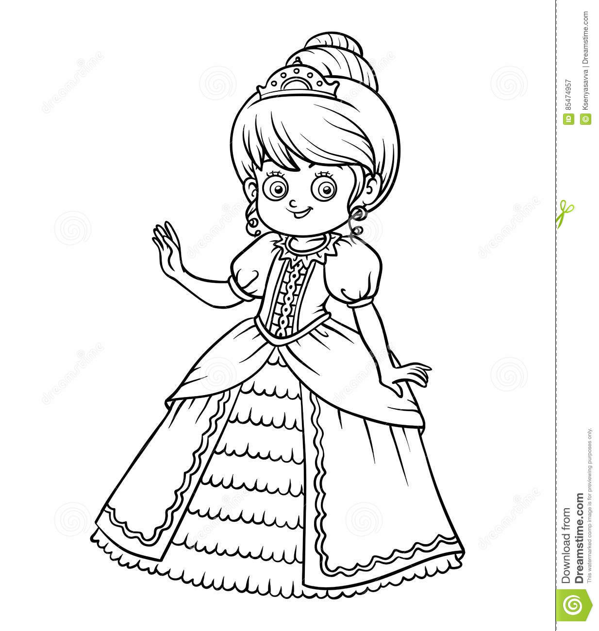 Livre De Coloriage, Personnage De Dessin Animé, Princesse dedans Personnage À Colorier