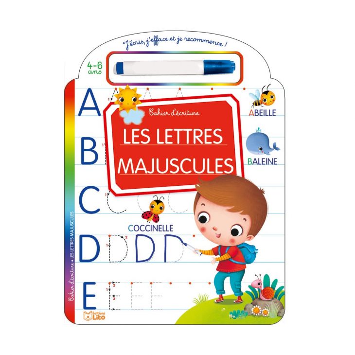 Livre Effaçable J'écris Les Lettres Majuscules destiné Écrire Les Majuscules