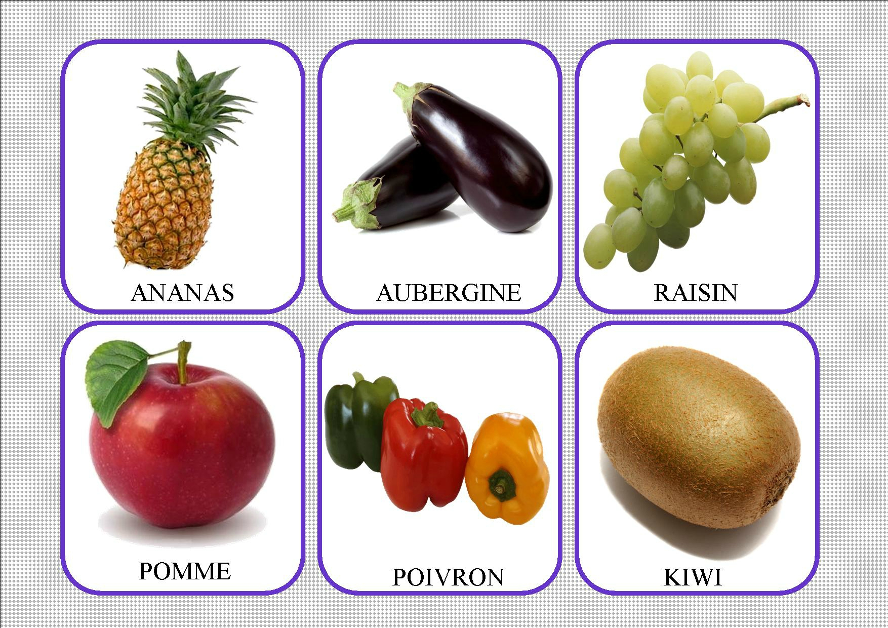 Loto Des Fruits Et Légumes - La Classe De Mamaicress intérieur Jeux De Fruit Et Legume Coupé 