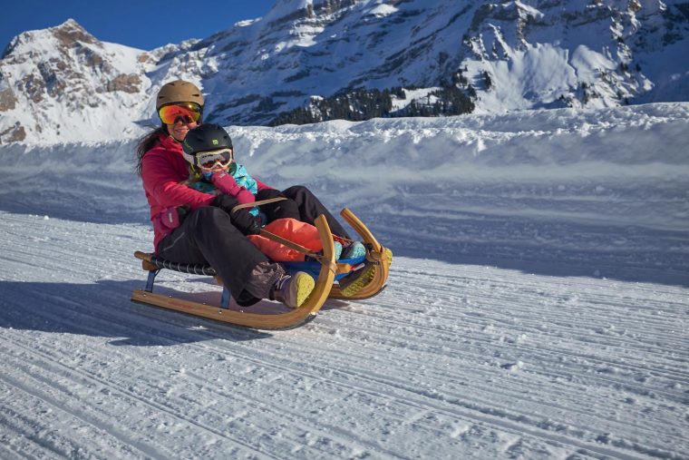 Luge Aux Diablerets serapportantà Chien Qui Fait De La Luge