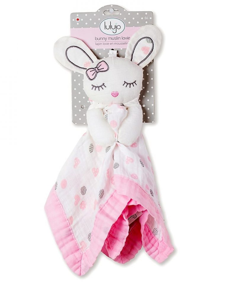 Lulujo Baby Doudou Comforter Lovie – Pink Bunny – 100 dedans Lapin Lulu