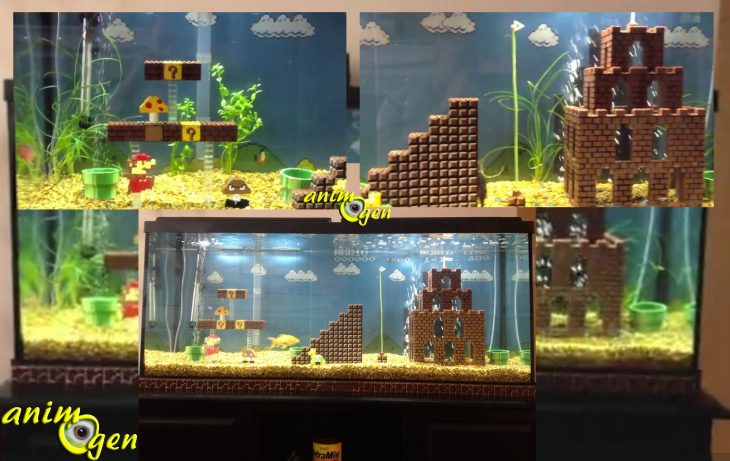 L'univers De Mario Bros Dans Un Aquarium, Pour Les Fans De destiné Jeux Du Poisson