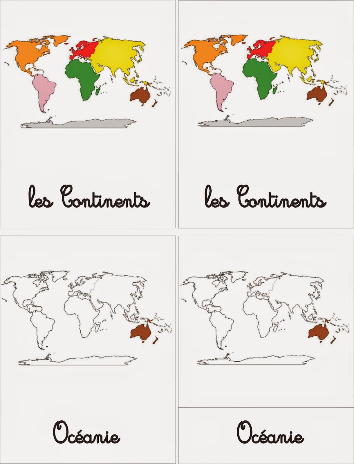 Ma Petite Fabrique Montessori: Cartes De Nomenclatures Les destiné Jeux De Carte Geographique Du Monde