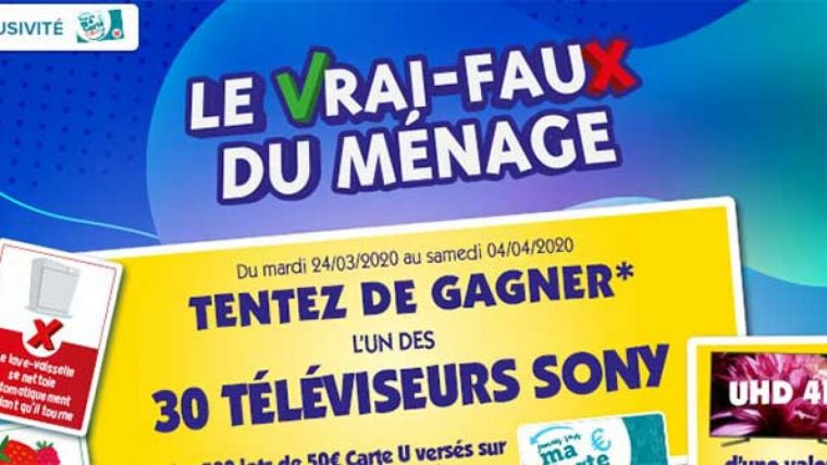 .magasins-U/jeu-Vfmenage – Grand Jeu Le Vrai-Faux Du concernant Vrai Faux Jeu