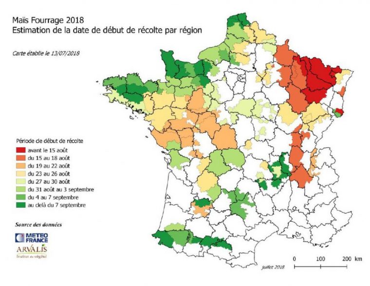 Maiz'europ' Maïs Fourrage : Carte D'estimation Des Récoltes intérieur Carte Des 22 Régions